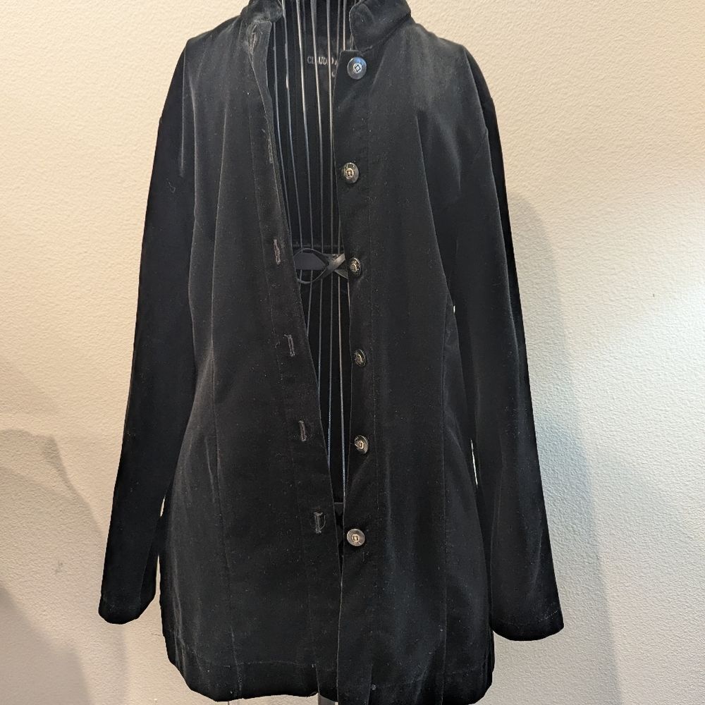 Vintage Cotton Velvet Structured Coat Size Large